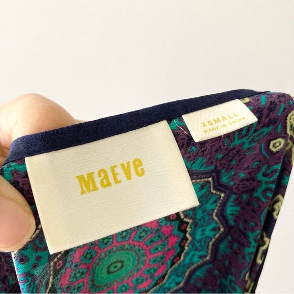 Maeve Anthropologie Silk Medallion Tunic Slip Dress - XS - Picture 3 of 5